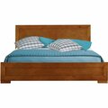 Homeroots Wood Platform Bed, Oak - Full Size 397084